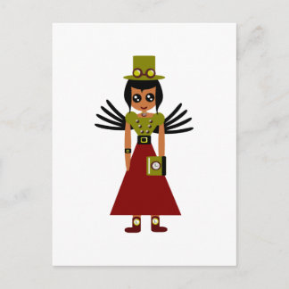 Postal El cronómetro de los Chicas Steampunk