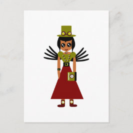 Postal El cronómetro de los Chicas Steampunk