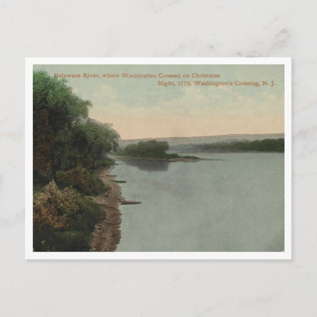 Postal El cruce de Washington NJ, el río Delaware 1911 (Anverso)