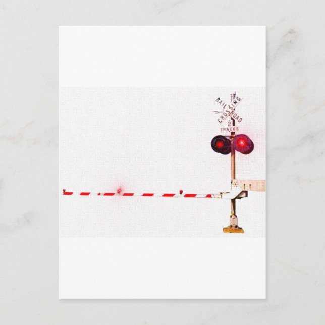 Postal El cruce ferroviario (Anverso)