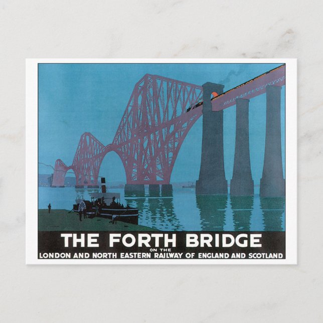 Postal El cuarto Poster de Viajes Vintage Bridge (Anverso)