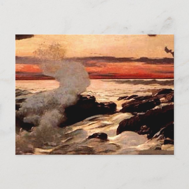 Postal El cuello de la prout de Winslow Homer (Anverso)