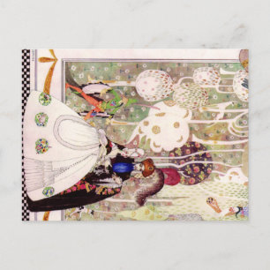 Postal El cuento de hadas azules de Kay Nielsen