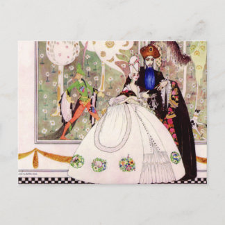 Postal El cuento de hadas de Kay Nielsen, la barba azul y