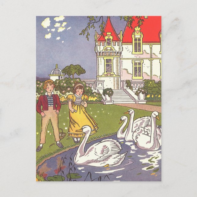 Postal El cuento de hadas vagamente atractivas y antiguas (Anverso)