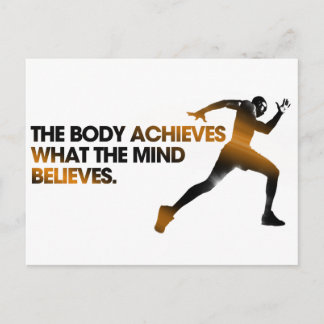 Postal El CUERPO logra lo que la MENTE cree el oro