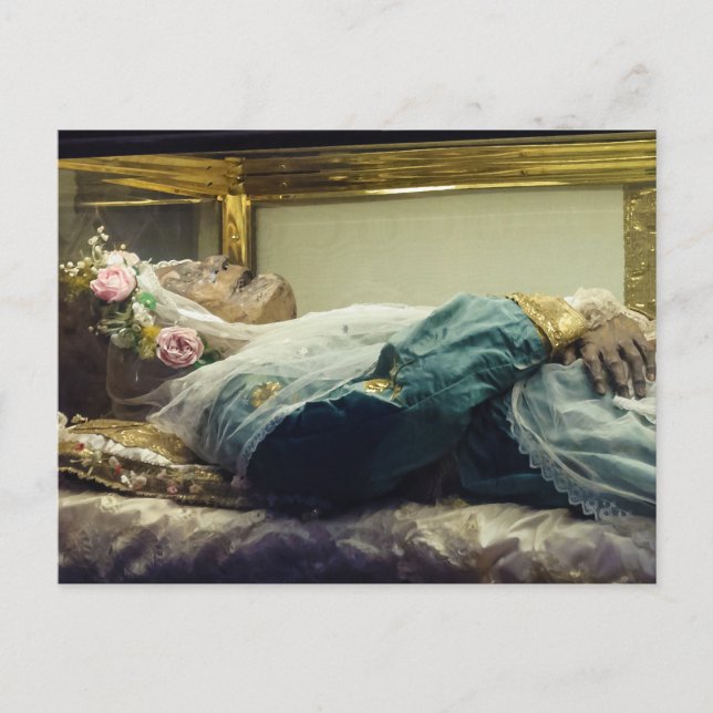 Postal El cuerpo momificado de San Zita Sitha Citha (Anverso)