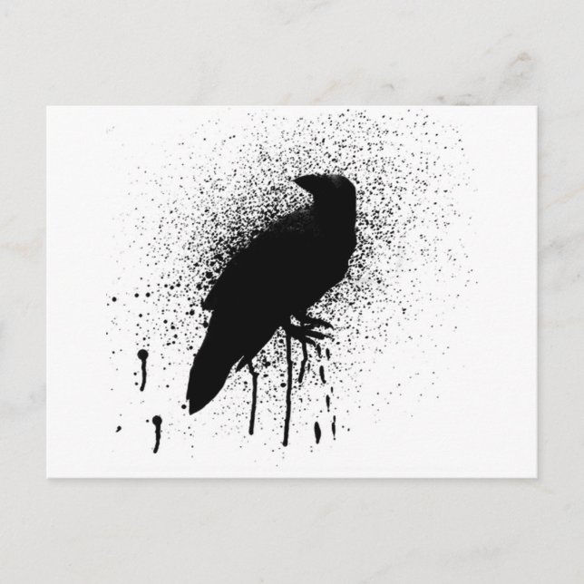 Postal El cuervo negro (Anverso)
