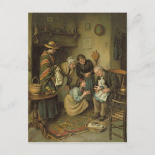 Postal El culto a la familia, del Anual de las Obras, 191