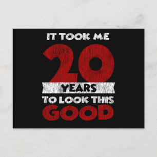 Postal El cumpleaños 20 años me llevó a lucir bien
