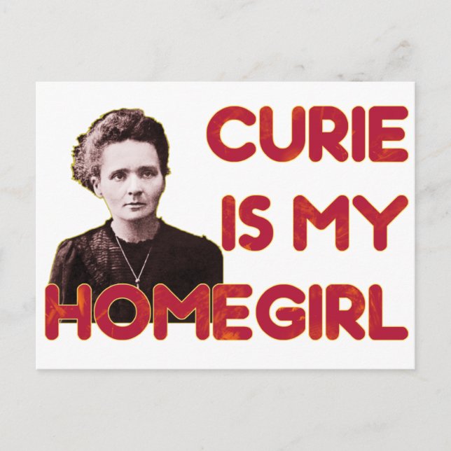Postal El curie es mi Homegirl (Anverso)