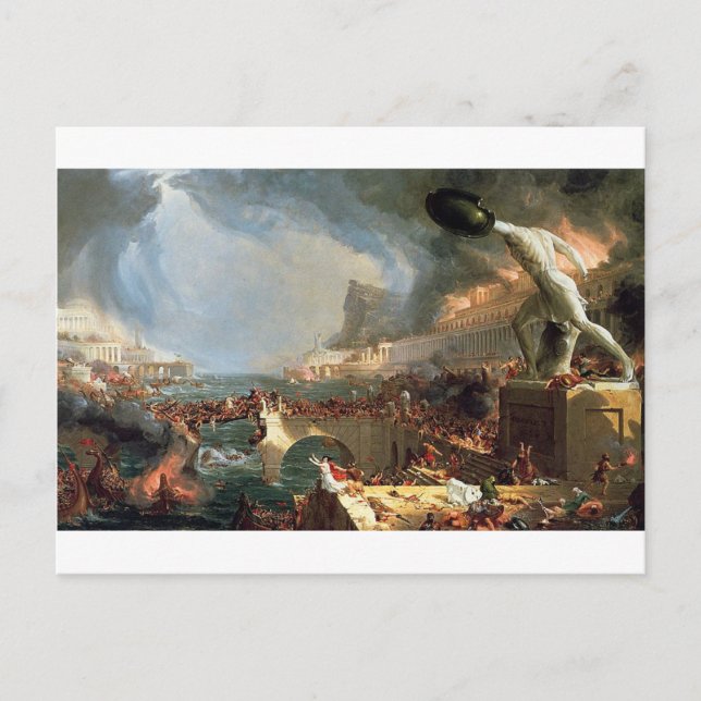 Postal El curso del imperio: Destrucción de Thomas Cole (Anverso)