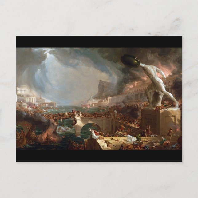 Postal El curso del imperio: Destrucción de Thomas Cole (Anverso)
