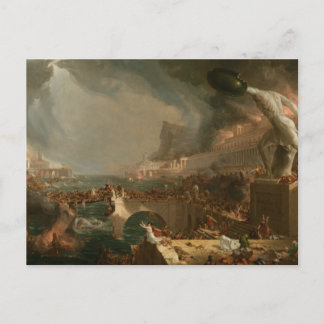 Postal El curso del imperio - Destrucción por Thomas Cole