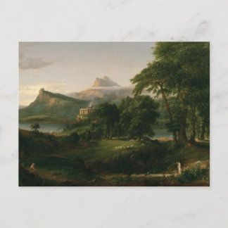 Postal El curso del imperio: El Arcadio por Thomas Cole