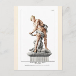 Postal El David de Bernini en un grabado de Nicolas Dorig