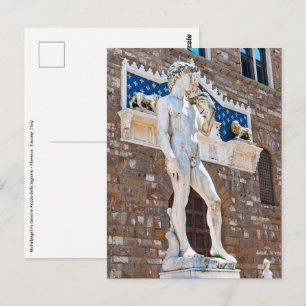 Postal El David de Miguel Ángel - Florencia, Toscana, Ita
