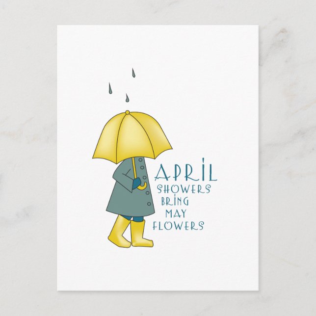 Postal El decir de la lluvia (Anverso)