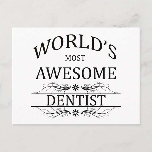 Postal El dentista más asombroso del mundo (Anverso)