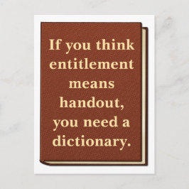 Postal El derecho no es una donación