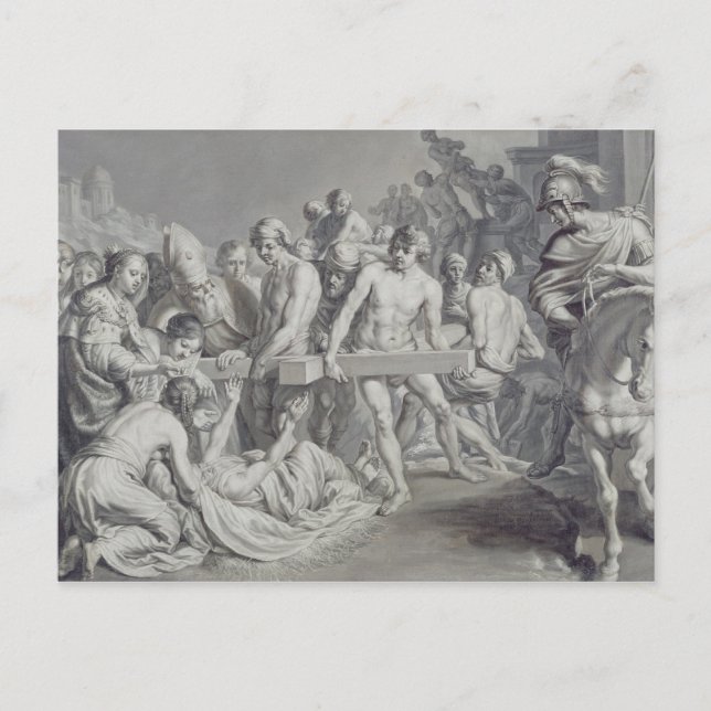 Postal El descubrimiento de la verdadera cruz (Anverso)