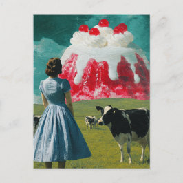 Postal El desierto en el surrealista de la pastura láctea