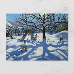 Postal El deslizamiento en invierno Bourg St Moritz