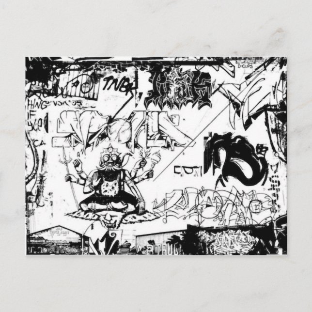 Postal El deslumbramiento del graffiti (Anverso)