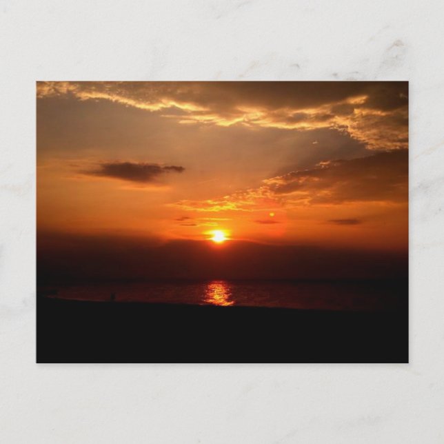 Postal El despertar anaranjado (Anverso)