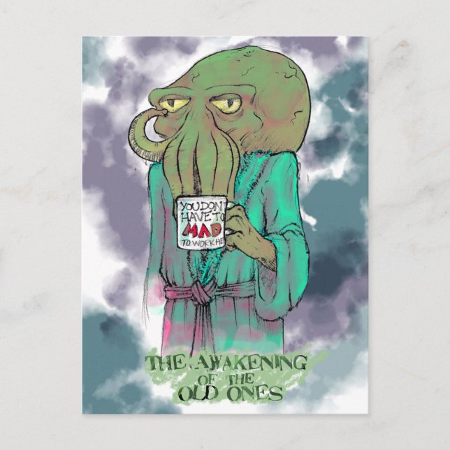 Postal El despertar de los viejos (Anverso)