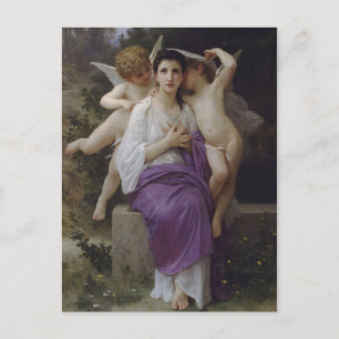 Postal El despertar del corazón por William Bougereau