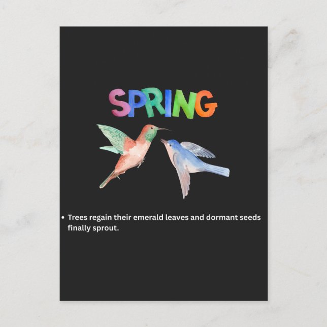 Postal El Despertar: Un Tributo Visual a la Primavera (Anverso)