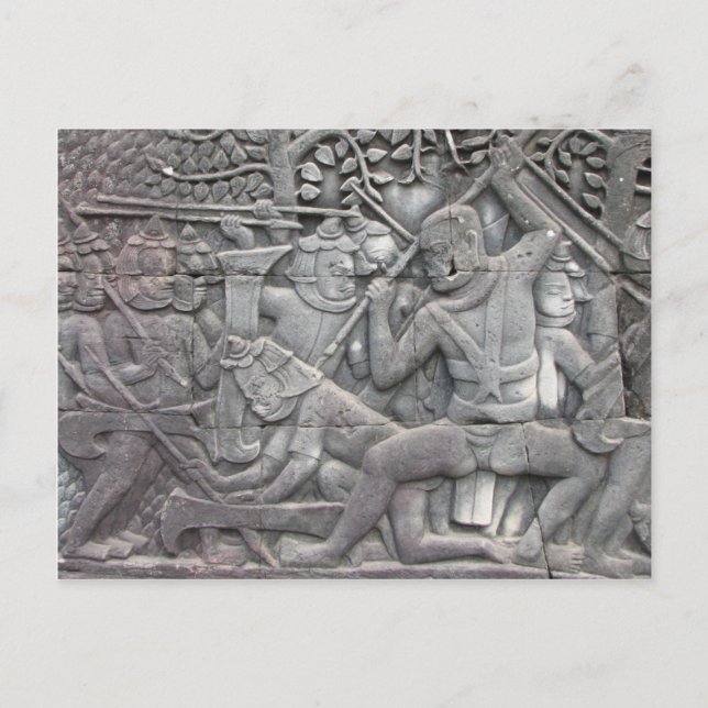 Postal El despido de Angkor (Anverso)