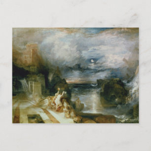 Postal El desprendimiento de héroe y leander (aceite sobr