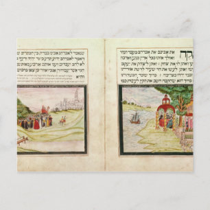 Postal El destierro de Hagar e Ismael