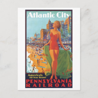 Postal El destino de todo el año de Atlantic City