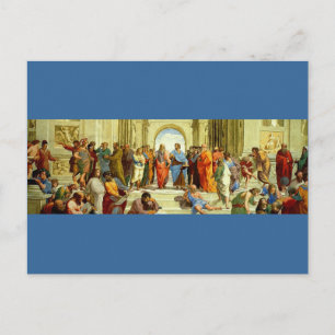 Postal El detalle de Raphael "La escuela de Atenas", alre