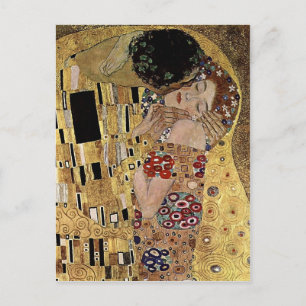Postal El detalle del beso de Gustav Klimt (alrededor de 