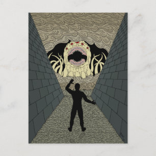 Postal El Devorador Viene Arte de Terror Extraño