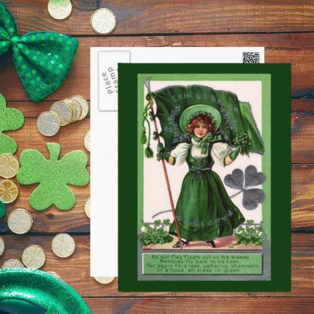 Postal El Día de San Patricio Erin Go Bragh (Vintage St. Patrick's Day Erin Go Bragh Postcard)