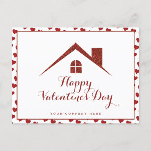 Postal El día de San Valentín Casa Inmobiliaria Corazón