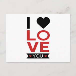 Postal El día de San Valentín Corazón Amor Parejas Cute I