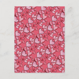 Postal El día de San Valentín corazones de amor