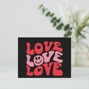 Postal El día de San Valentín de amor Groovy Funny Holida