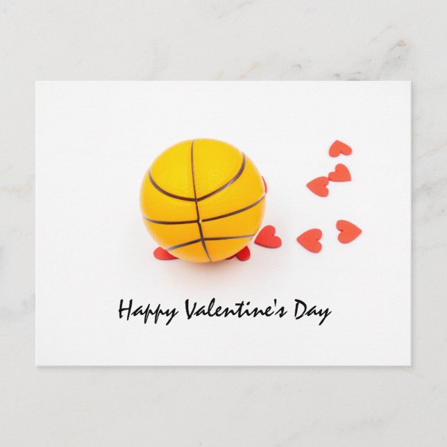 Postal El día de San Valentín de baloncesto Baloncesto co (Anverso)