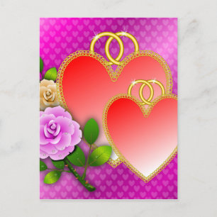Postal El día de San Valentín de corazones de amor20362