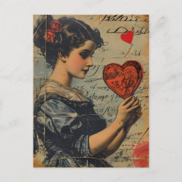 Postal El día de San Valentín de cosecha