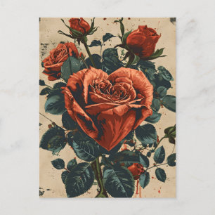 Postal El día de San Valentín de cosecha