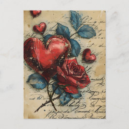 Postal El día de San Valentín de cosecha