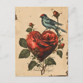 Postal El día de San Valentín de cosecha